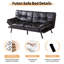 Canapé-lit futon convertible 3-en-1, deux accoudoirs, causeuse compacte robuste-1116474658