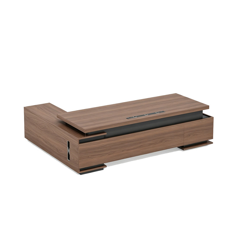 Bureau de direction en L 70,87 po, 29.53" H x 70.87" W x 35.43" D