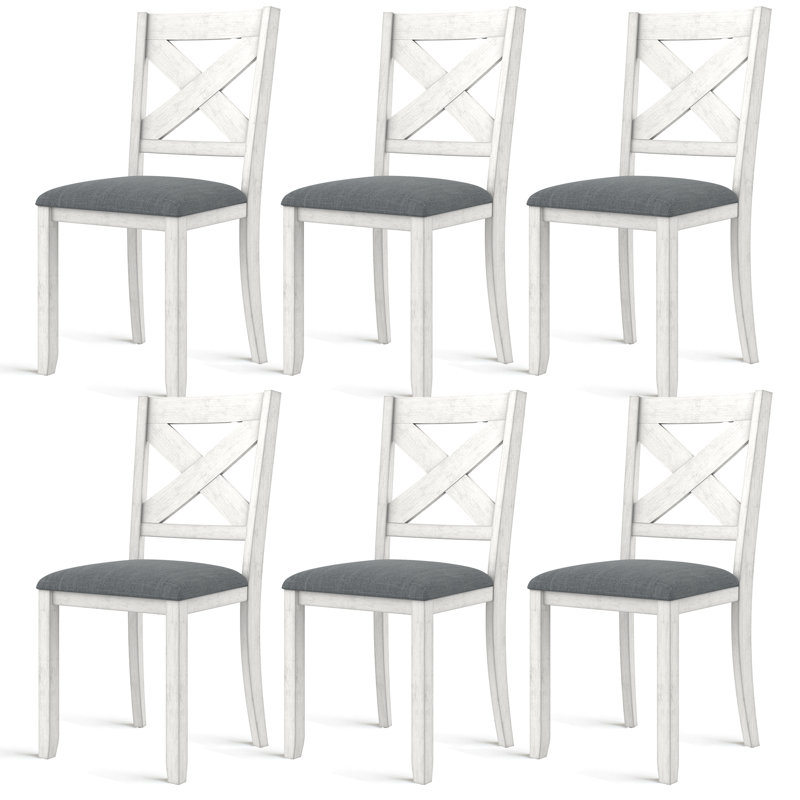Duckworth Solid Wood Upholstered Dining Chairs, 6