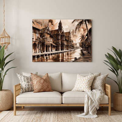Cities Paramaribo Suriname Black Metal Wall Art