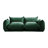 Minarik 2-Seat Chenille Fabric Upholstered Round Arm Sectional Loveseat-1415097765