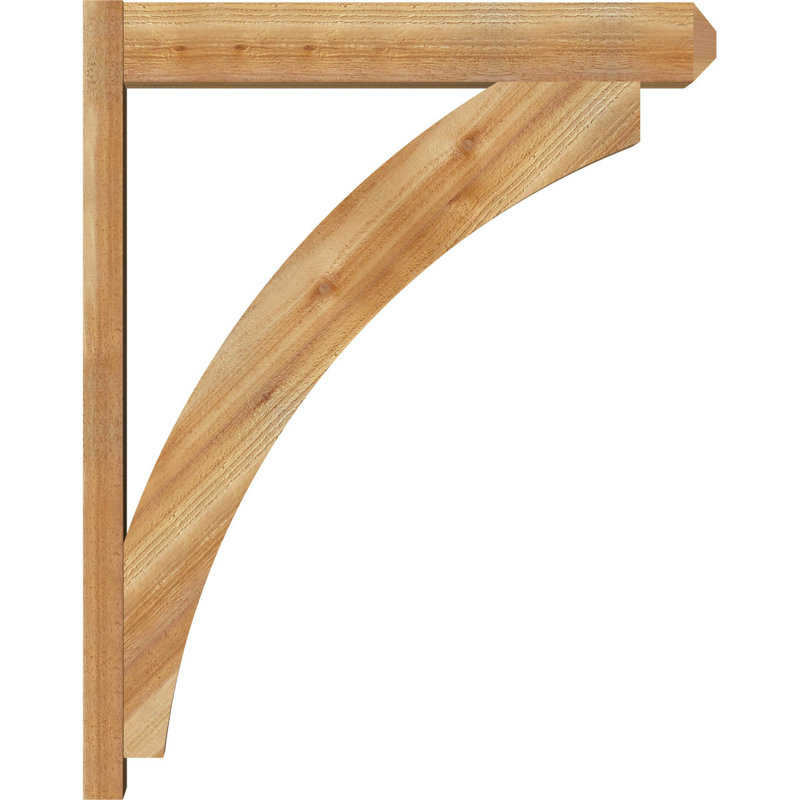 Thorton Craftsman Rustic Wood Outlooker, 32" D x 40" H, 8" W Western Red Cedar (Rough Sawn)