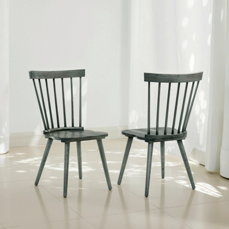 Chaise d'intérieur, ensemble de 2 chaises de salle à manger rustiques, chaises d'appoint en bois pour la cuisine et la salle à manger