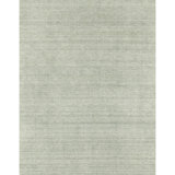 Hand-Loomed Cotton Area Rug in Light Green
