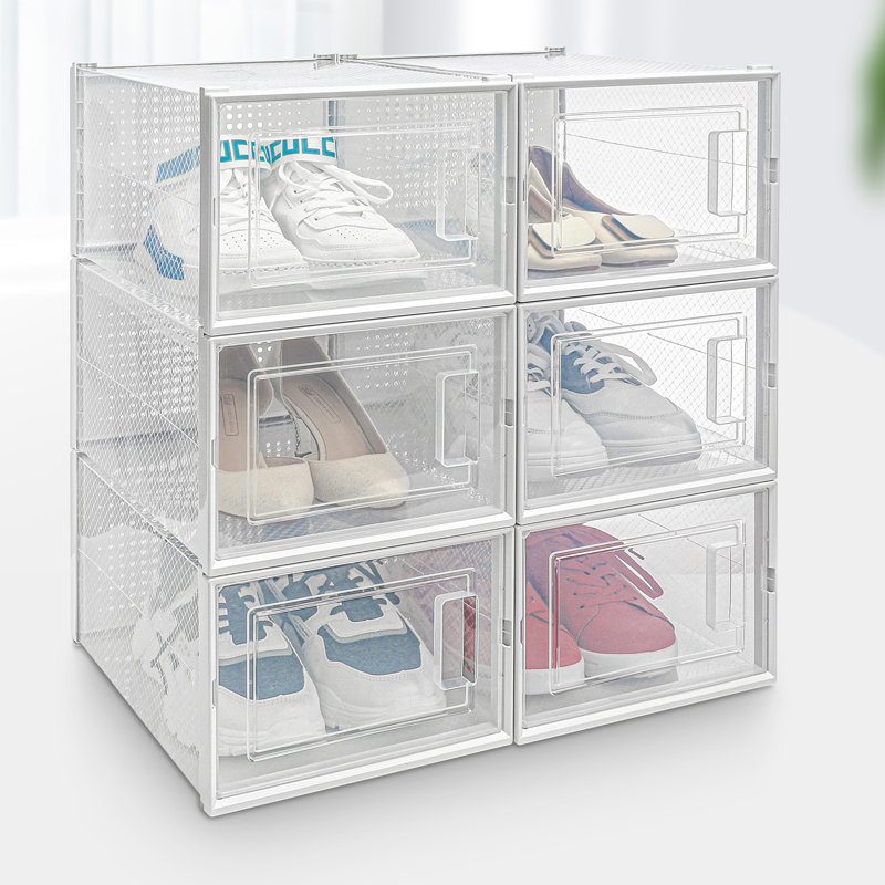 6 Pair Stackable Shoe Storage Box