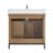 Uribe 36 In. Single Sink Freestanding Gunny Bath Vanity With Pure White Engineer Stone Top