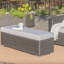 Banc de patio Space - Léger, élégant jardin gris + argent, décorer