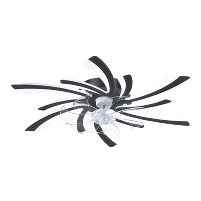 Ventilateur de plafond 30,7 po avec lumières, télécommande 3 températures de couleur, ventilateur à 6 vitesses
