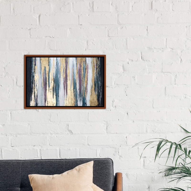« walk of fierté » par nikki chauhan-print, Toile avec cadre en bois brun, H 26 po x l 40 po x P 1,5 po