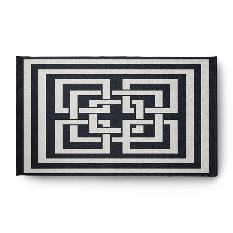 Chenille Geometric Indoor Rug, Rectangle 3' x 5'