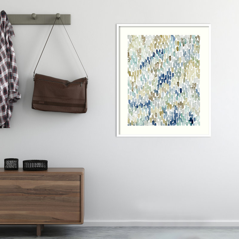 River Wavelet I par Grace Popp - Reproduction d'art sur papier encadrée, Papier avec cadre blanc, H 37 po x l 31 po