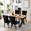 Pine Metal Base Dining Table