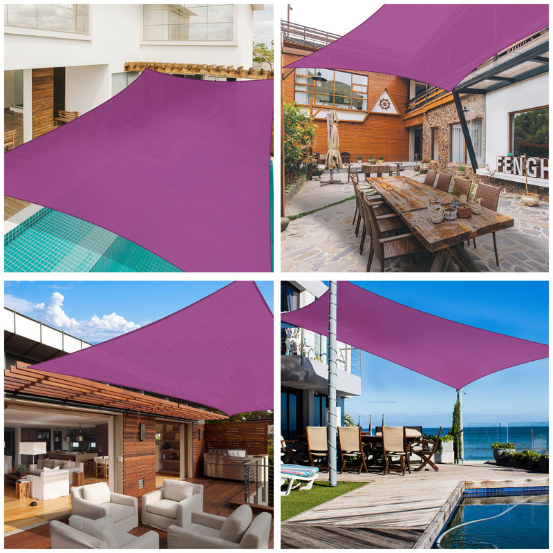 Fuchsia 20' x 16' Rectangle Sun Shade Sail Canopy