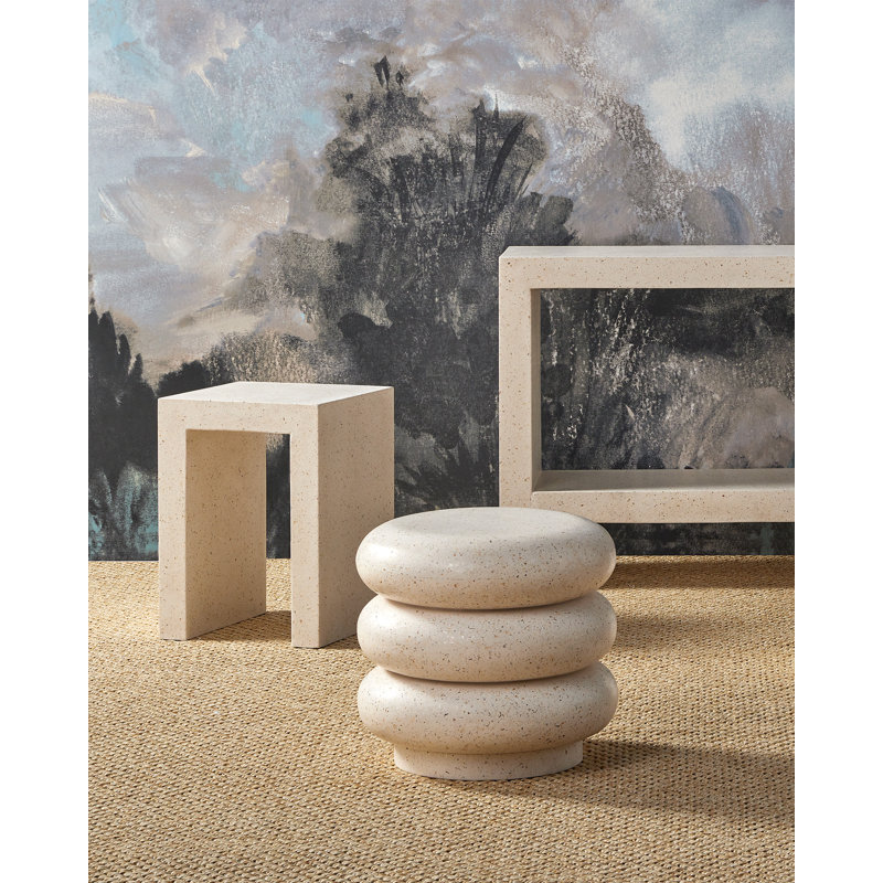Carson - Table d'appoint - Terrazzo ivoire
