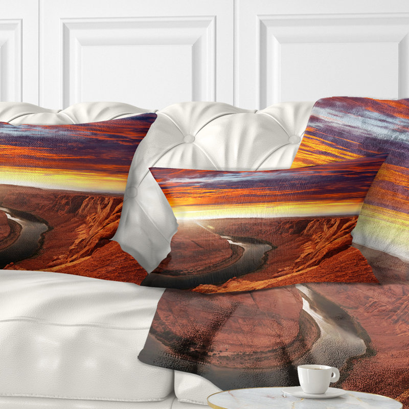 Coussin lombaire à imprimé paysage paysage