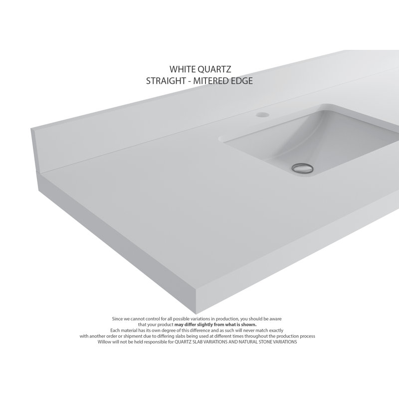 84'' Double Bathroom Vanity with Quartz Top, White