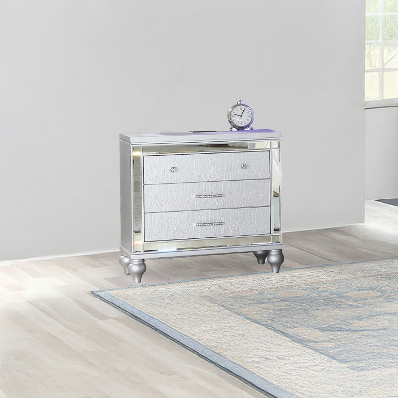 Table de chevet 3 tiroirs Sterling