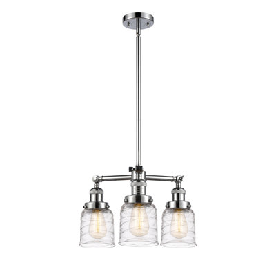 Lustre sphérique 3 lumières à abat-jour Greabe
