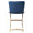 Kubic Brass Stainless Steel Upholstered Velvet Seat Counter Height Barstool-967244083