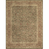 Hand Knotted Wool Oriental Area Rug in Beige/Green/Brown
