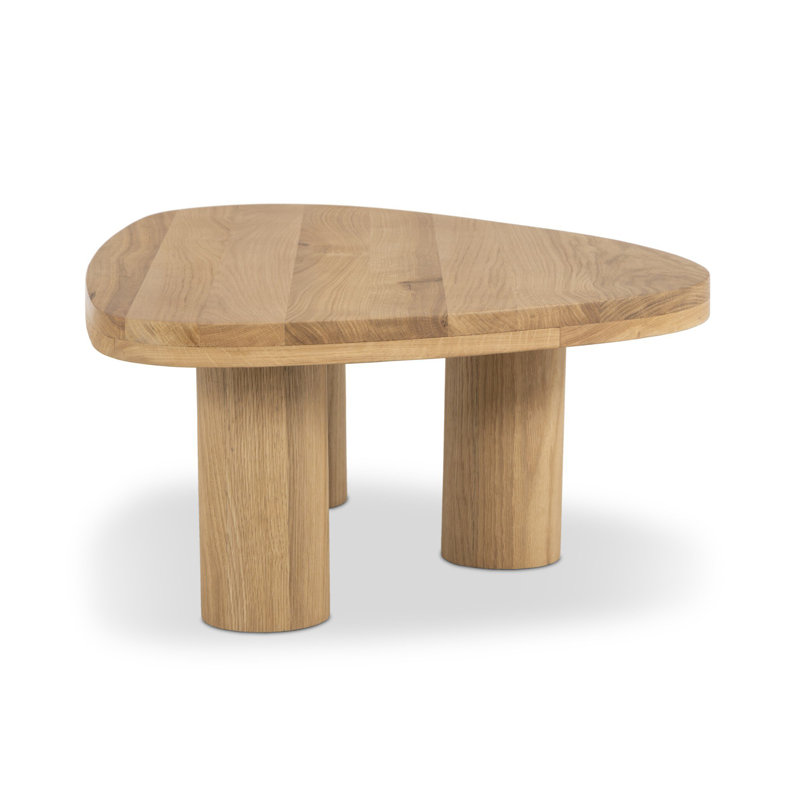 Zion Coffee Table - Small Table - Merlot, Natural Oak, 15" H x 25.5" L x 36" W