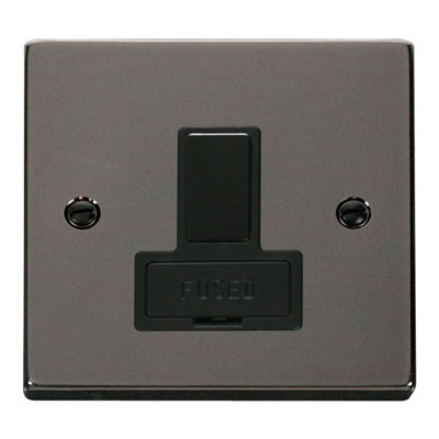 Black Nickel 13A Fused Connection Unit Switched
