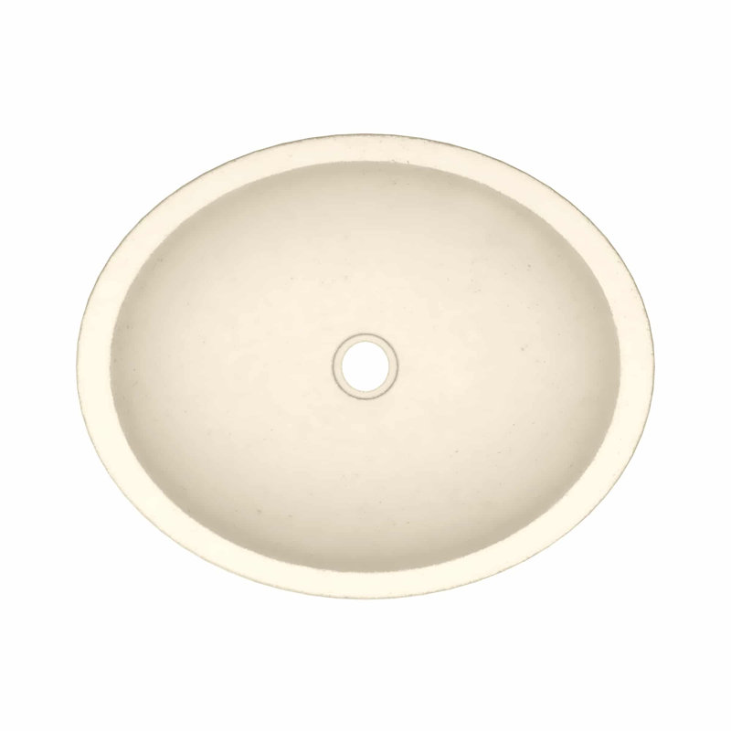 Tolosa Stone Handmade Oval Drop-in Bathroom Sink, Sand