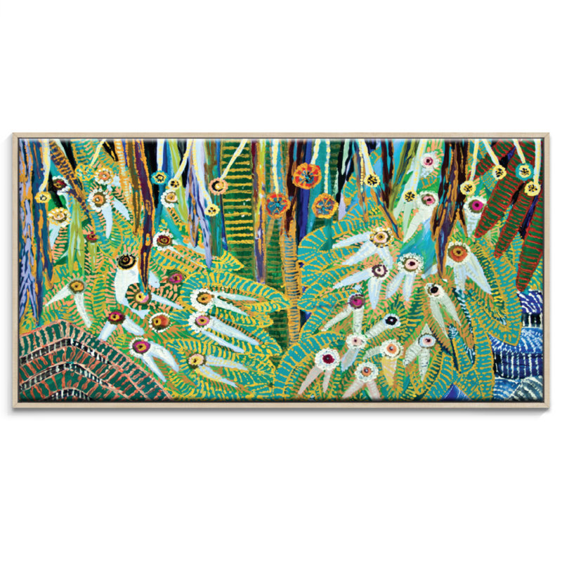 Twenty Eyes by Lia Porto - Painting on Canvas, 76cm H x 152cm W, Timber