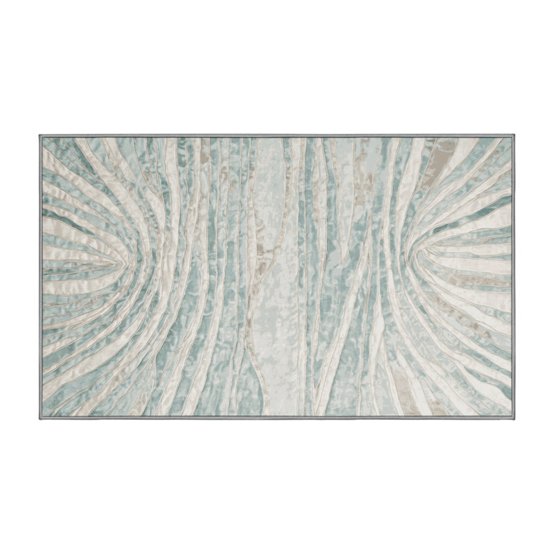 Machine Washable Gray Area Rug, Rectangle 7' x 9'