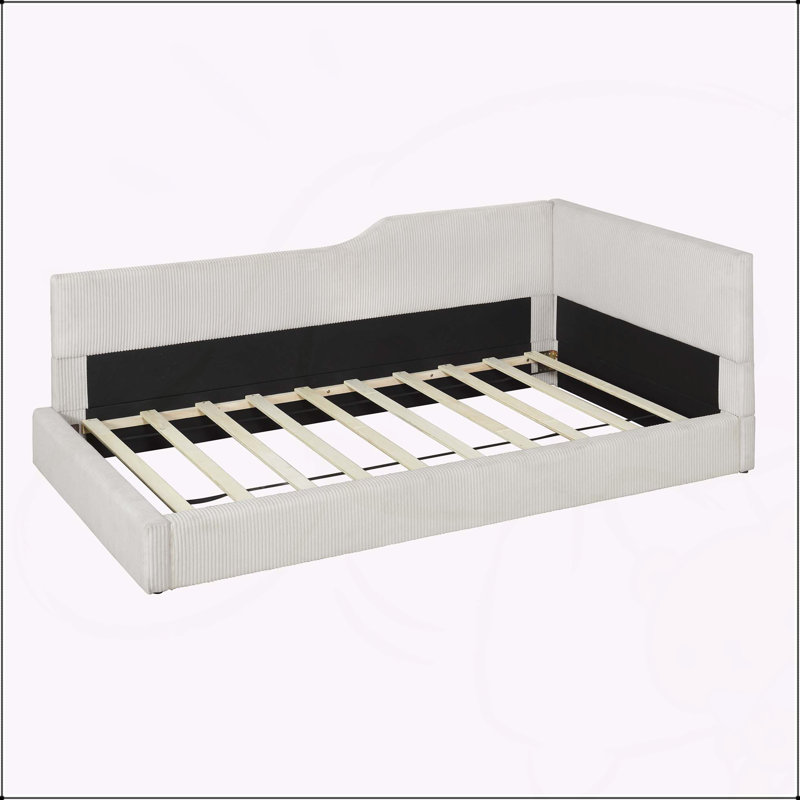 Luxurious Corduroy Daybed for Ultimate Relaxation and Style Enhancement, Twin, Beige