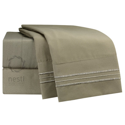 Microfiber Striped Sheet Set