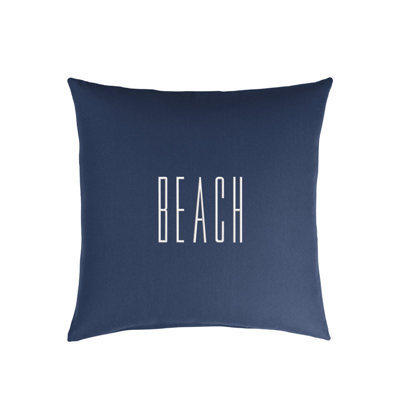 Embroidered Sunbrella® Outdoor Throw Pillow