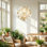 Horloge murale décorative moderne en verre or rose - 23,6 po