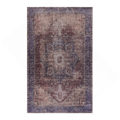 Burgundy Washable Rug Doormat Rug