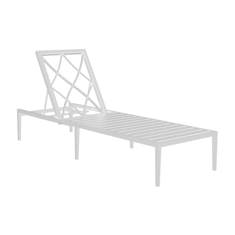 Chaise en aluminium Elegante - Minuit, Pas de soudure, Blanc naturel, Craie élégante 97