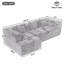 Canapé modulaire Basic, canapé de 101,2 po, canapé entièrement compressé, canapé modulaire, canapé à combinaison libre avec siège profond et deux poches latérales-538873127