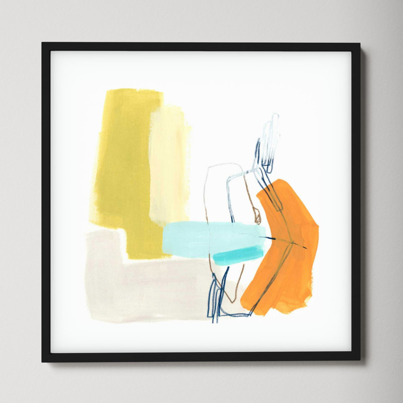 Adagio IV by June Erica Vess, 33.38" H x 33.38" W x 0.88" D, Noir Black Framed Paper