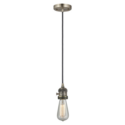 Franklin Restoration - Kuol - 1 Light 2" Cord Hung Mini Pendant - On-Off Turn Switch - LED Bulb