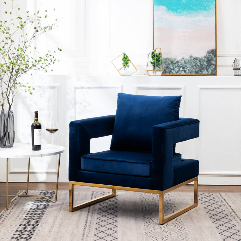 Fauteuil contemporain bleu Relax, Bleu