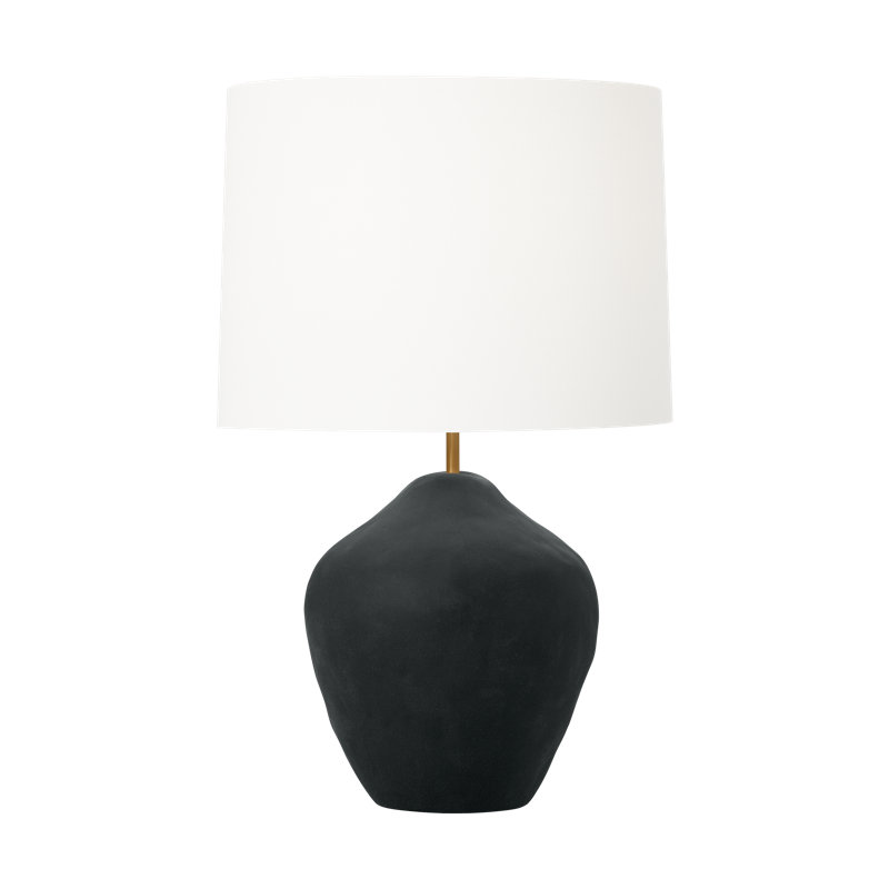 Lombardo Ceramic Table Lamp, Rough Black