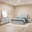 Ensemble de chambre avec grand lit 4 pièces Sili avec commode Sili, brun chêne, bronze foncé-114566212-114566213