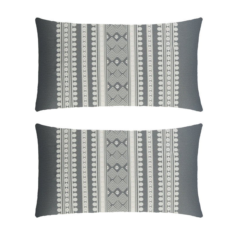 Housse de coussin rectangulaire d'extérieur Barani, gris
