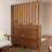 Modern Minimalist Style Walnut Color Solid Wood Multi-Functional Shoe Cabinet With Hanger Design-1158891444