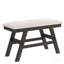 Ensemble de table de salle à manger 6 pièces à hauteur de comptoir en bois avec tablette de rangement, ensemble de table de cuisine avec banc et 4 chaises, style rustique, espresso + coussin beige-129387703-129387699-129387704