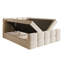 Romus Boucle with Storage and Topper - Continental Bed-299634232-299634230