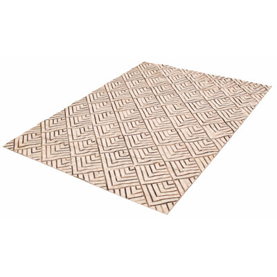 Hathulf Cowhide Geometric Indoor Rug