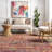 Jymere Handmade Tufted Chevron Red/ Multicolored Rug-956205696