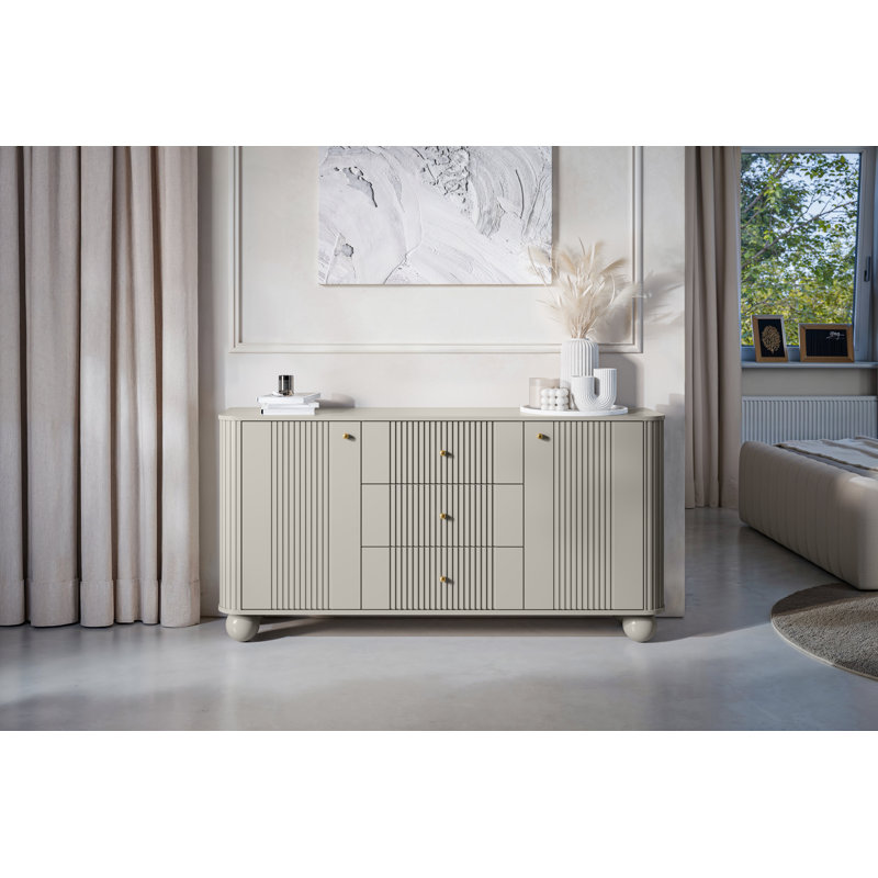 Dayzee Komoda 160 2d3sz - handles, Cashmere/Gold