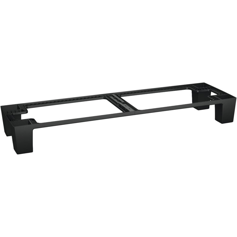 Black Plastic Pedestal for Lechuza TRIO Planters H15 cm, 15 cm H x 130 cm W x 38 cm D