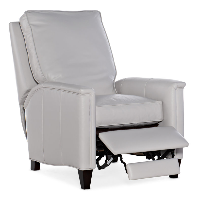 Davidson Power Recliner, Nickel, Stone, Outsider Raven Genuine Leather